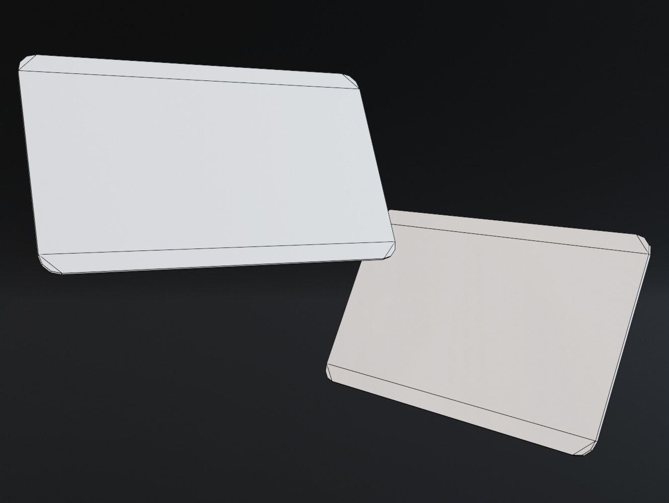 low-poly set of keycards Low-poly 3D model_8