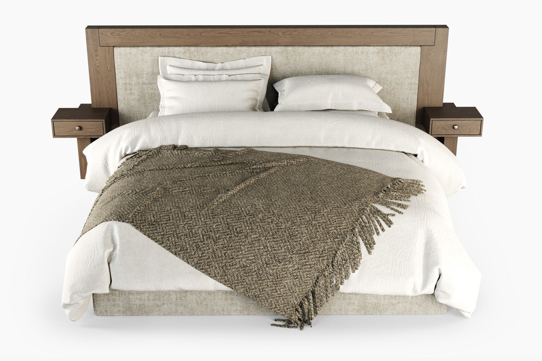 Double bed 3D model_2