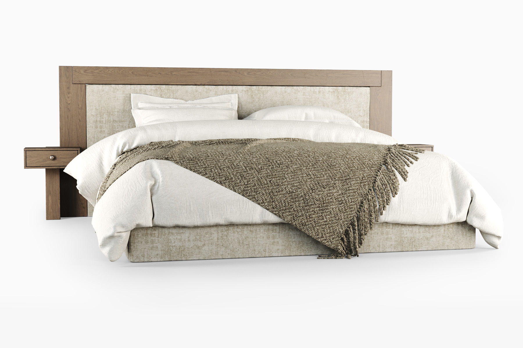 Double bed 3D model_6