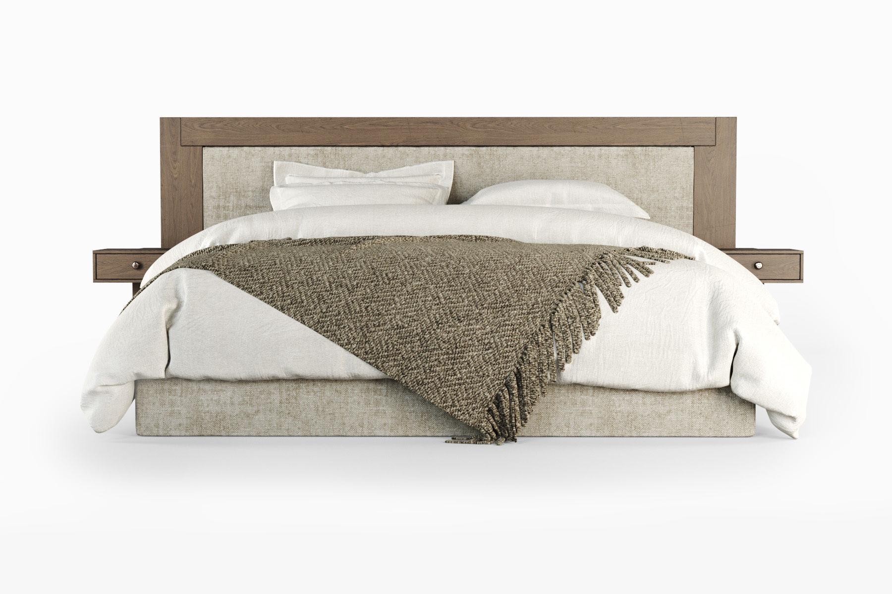 Double bed 3D model_4