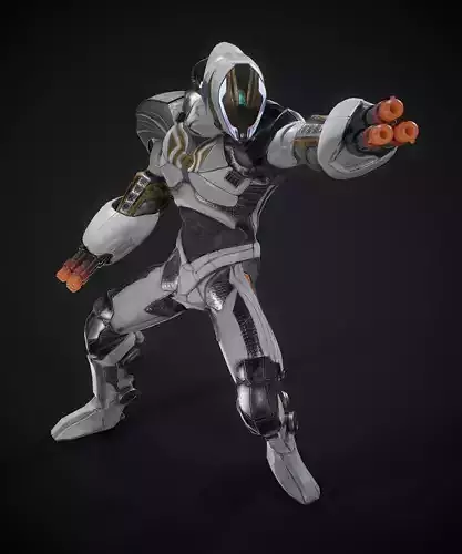 Sci-fi robot  Low-poly 3D model