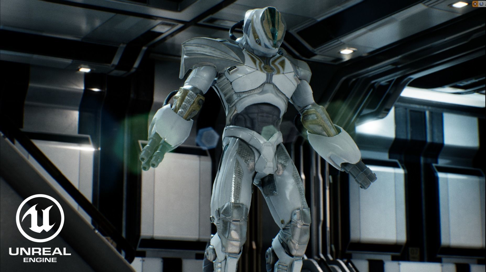 Sci-fi robot  Low-poly 3D model_15