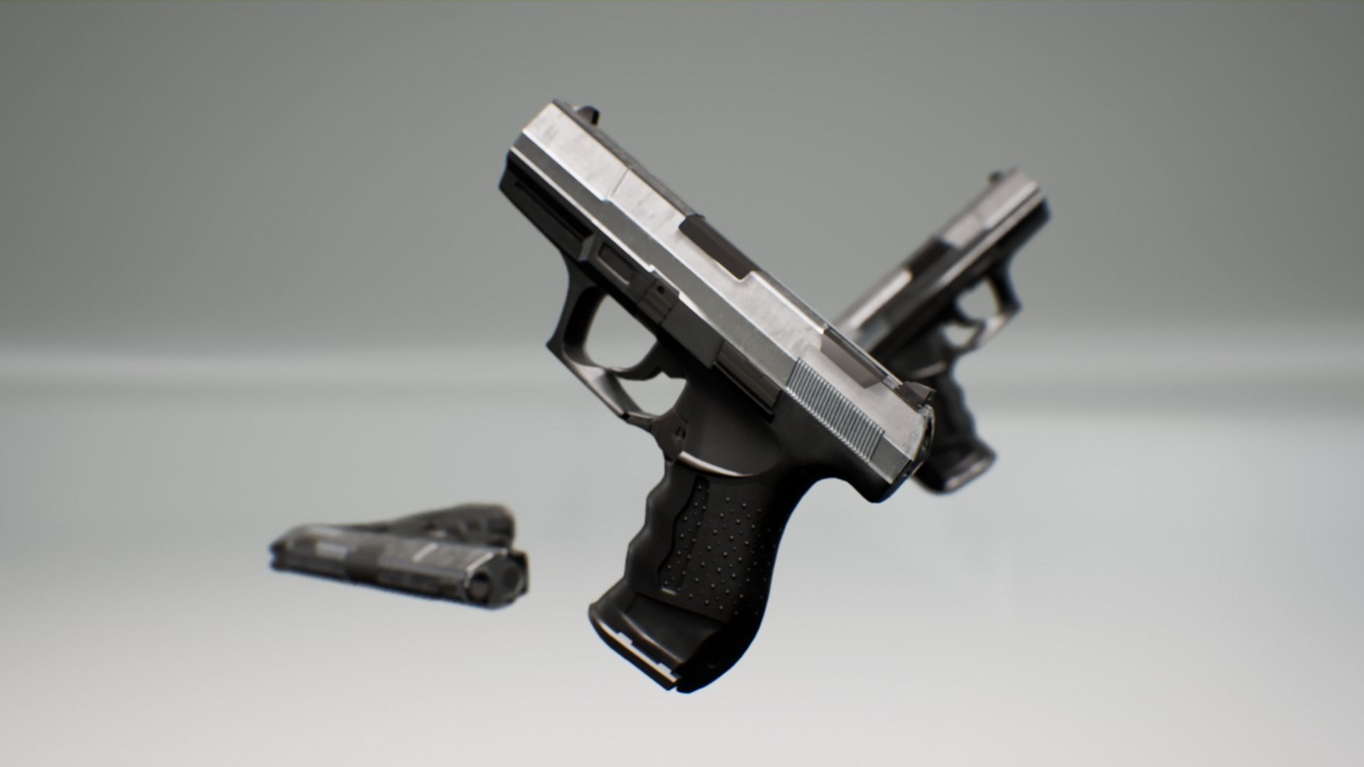 Weapons pack 01 with character animations 3D model_25