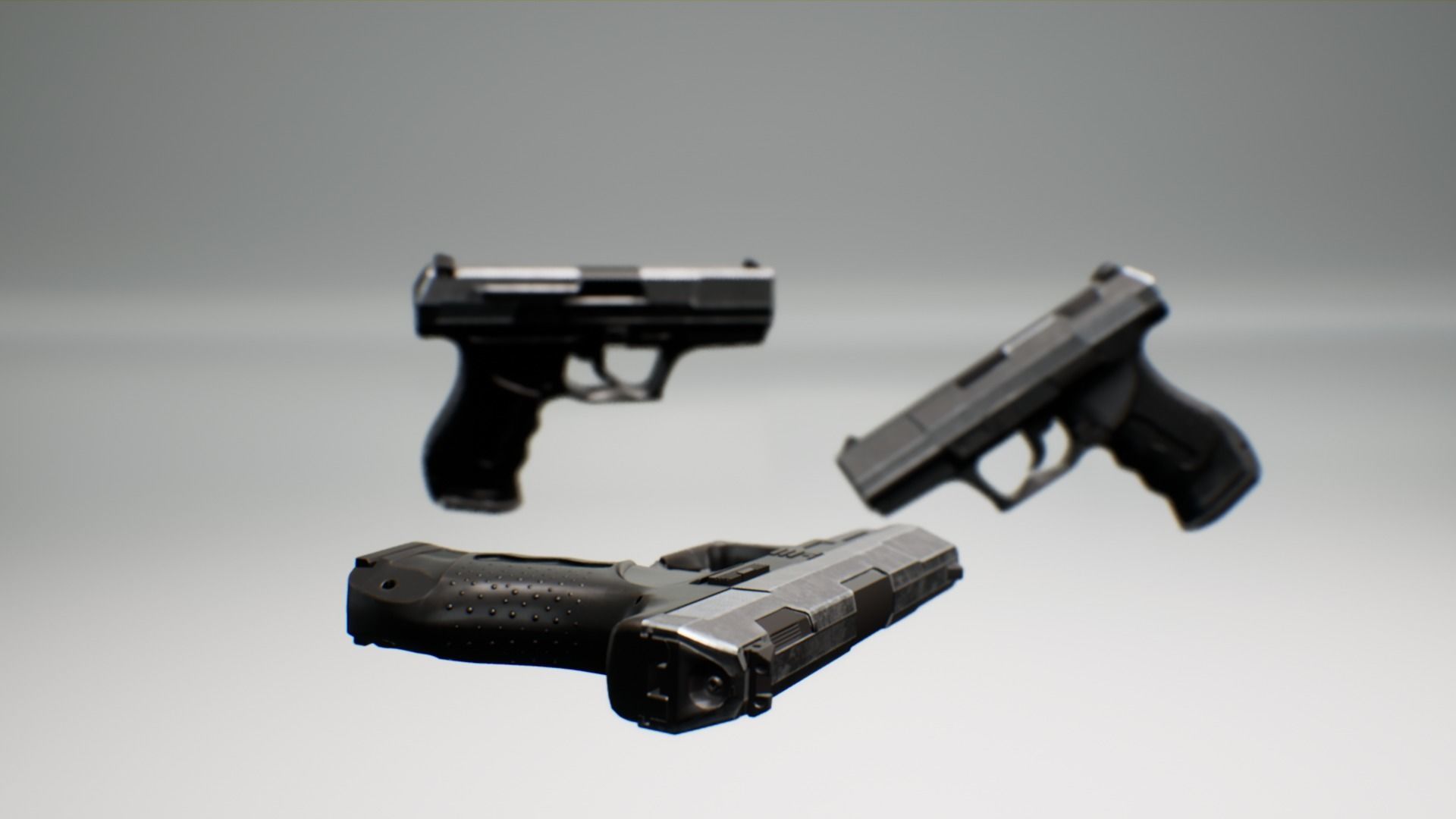 Weapons pack 01 with character animations 3D model_28