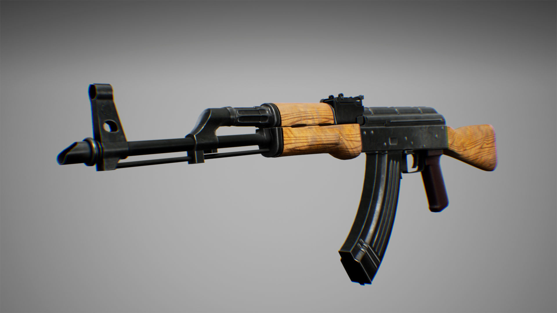 Weapons pack 01 with character animations 3D model_11