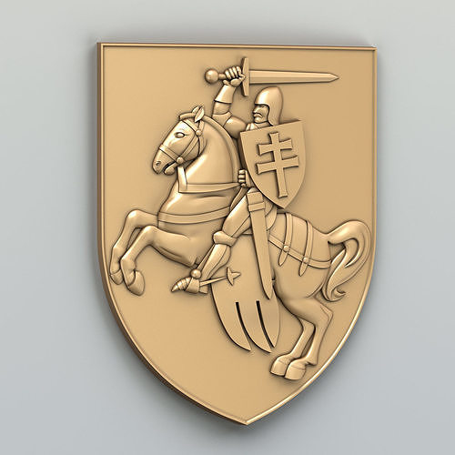 Coat of arms of Belarus Pogonya - type A 3D model