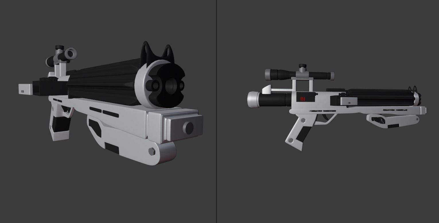First Order Stormtrooper Blaster 3D model_3