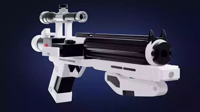 First Order Stormtrooper Blaster 3D model First Order Stormtrooper Blaster 3D model