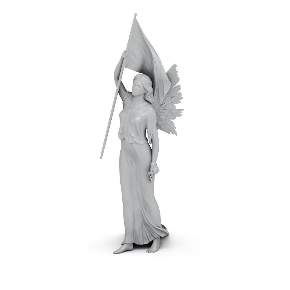 Liberty Angel Statuette 3D print model_6