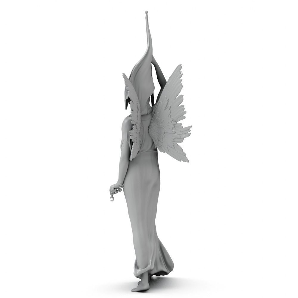 Liberty Angel Statuette 3D print model_8