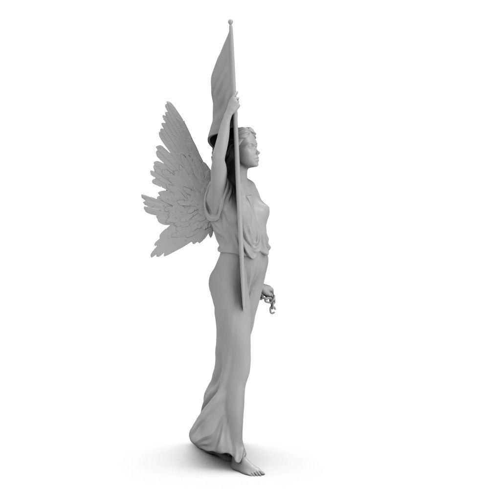 Liberty Angel Statuette 3D print model_7