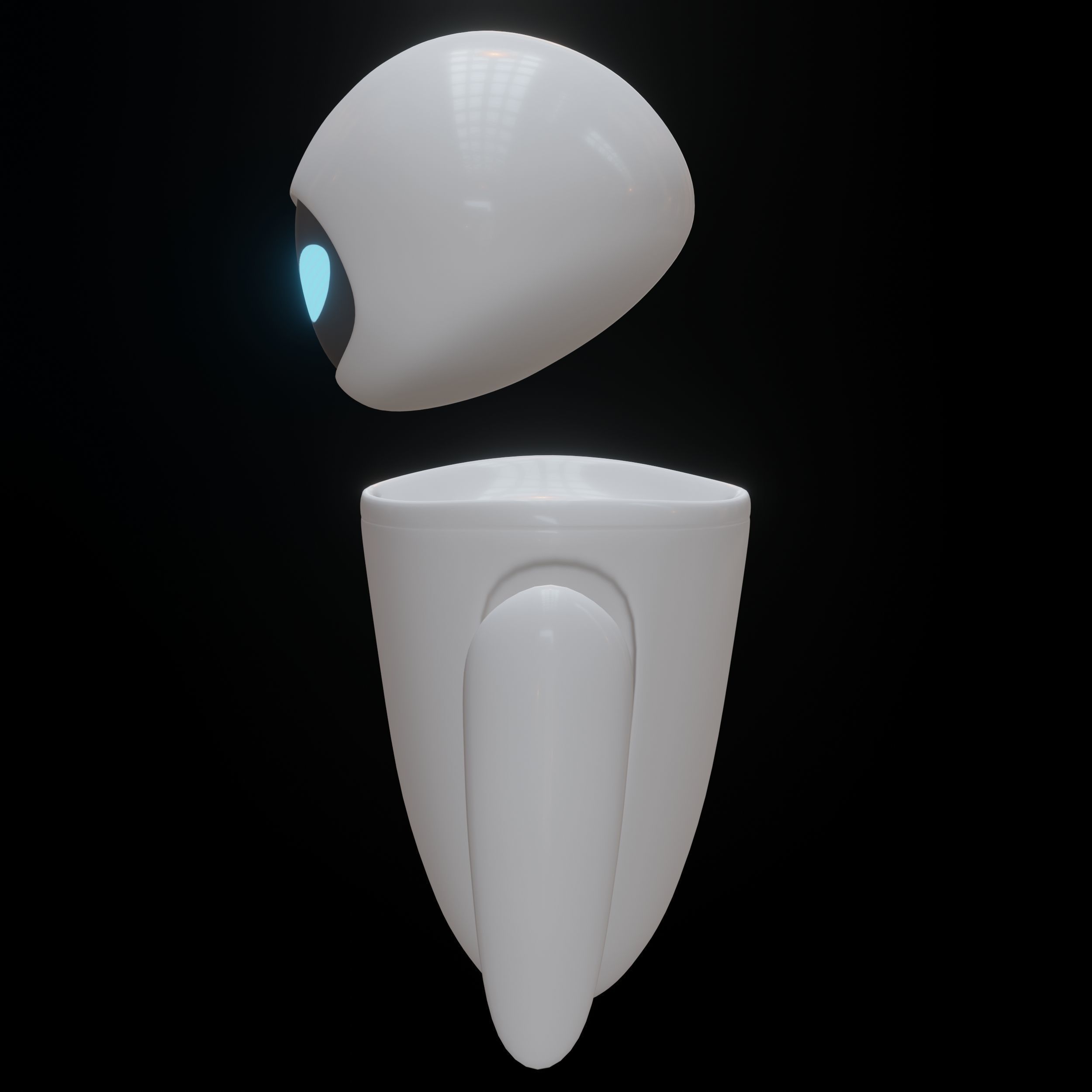 Eva - Wall-E Low-poly 3D model_5