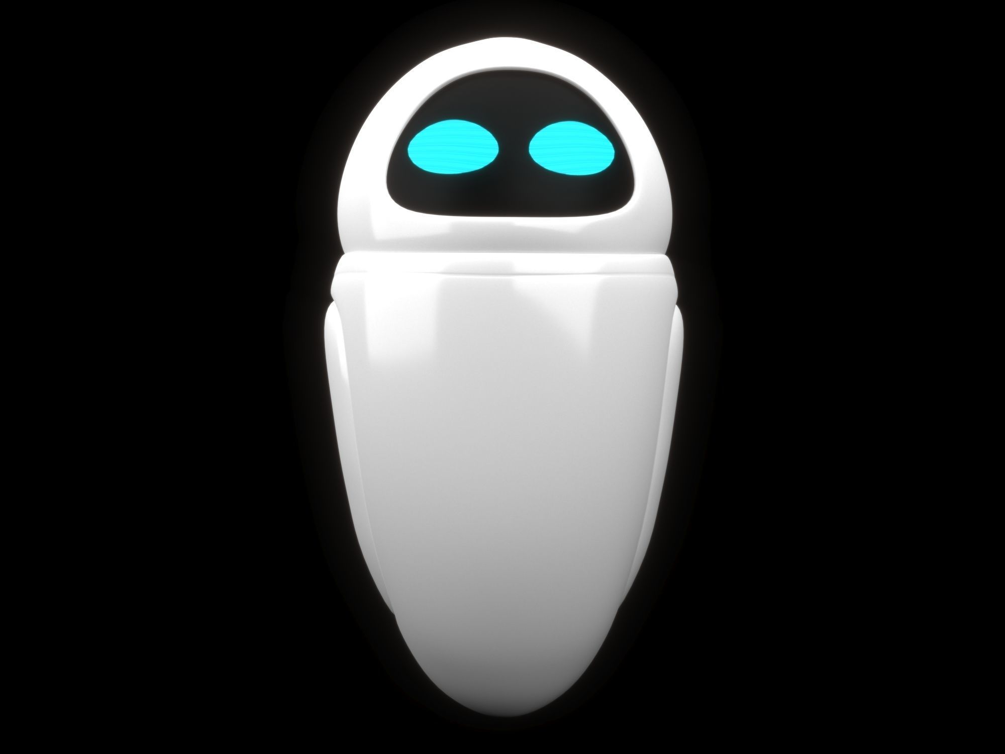 Eva - Wall-E Low-poly 3D model_16