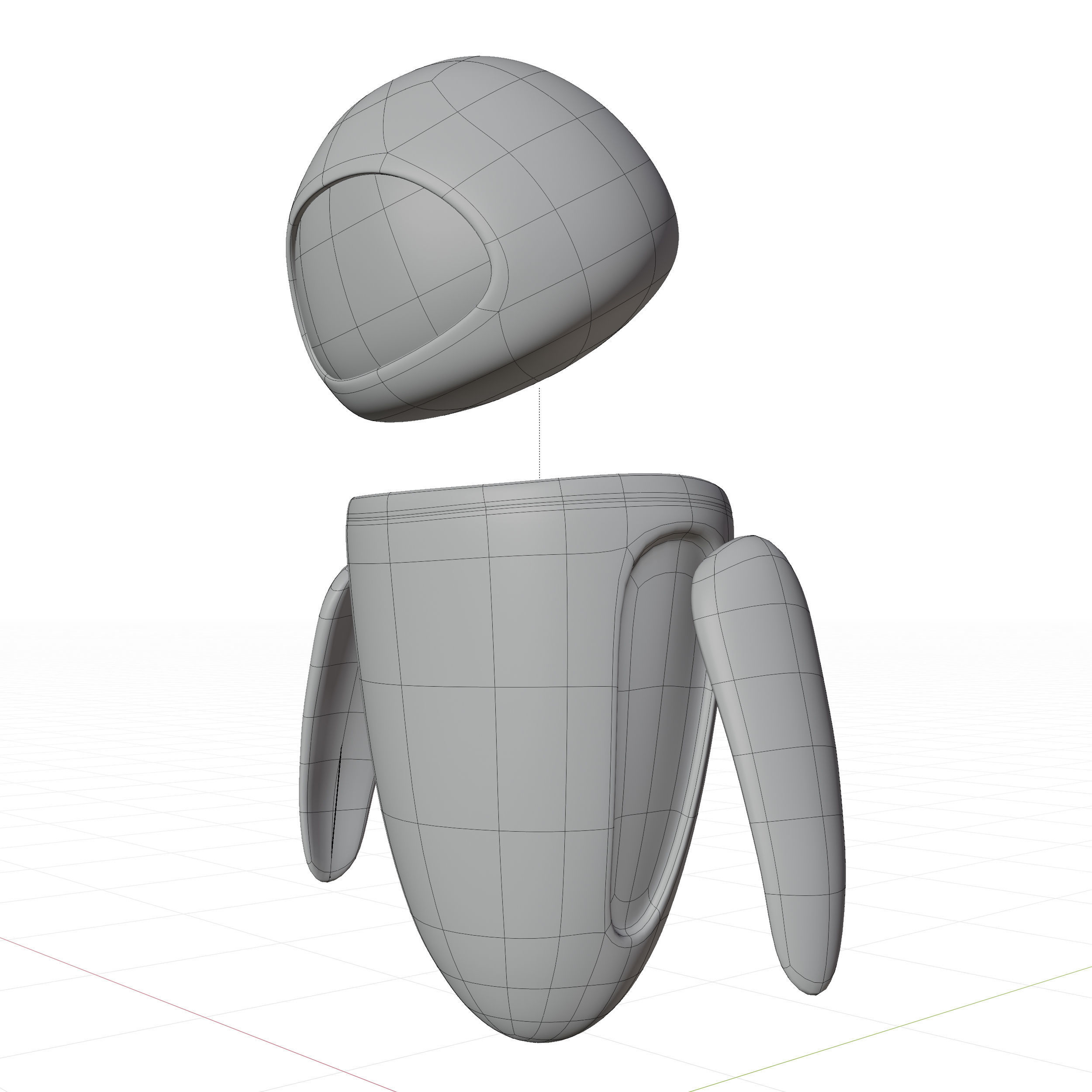 Eva - Wall-E Low-poly 3D model_4