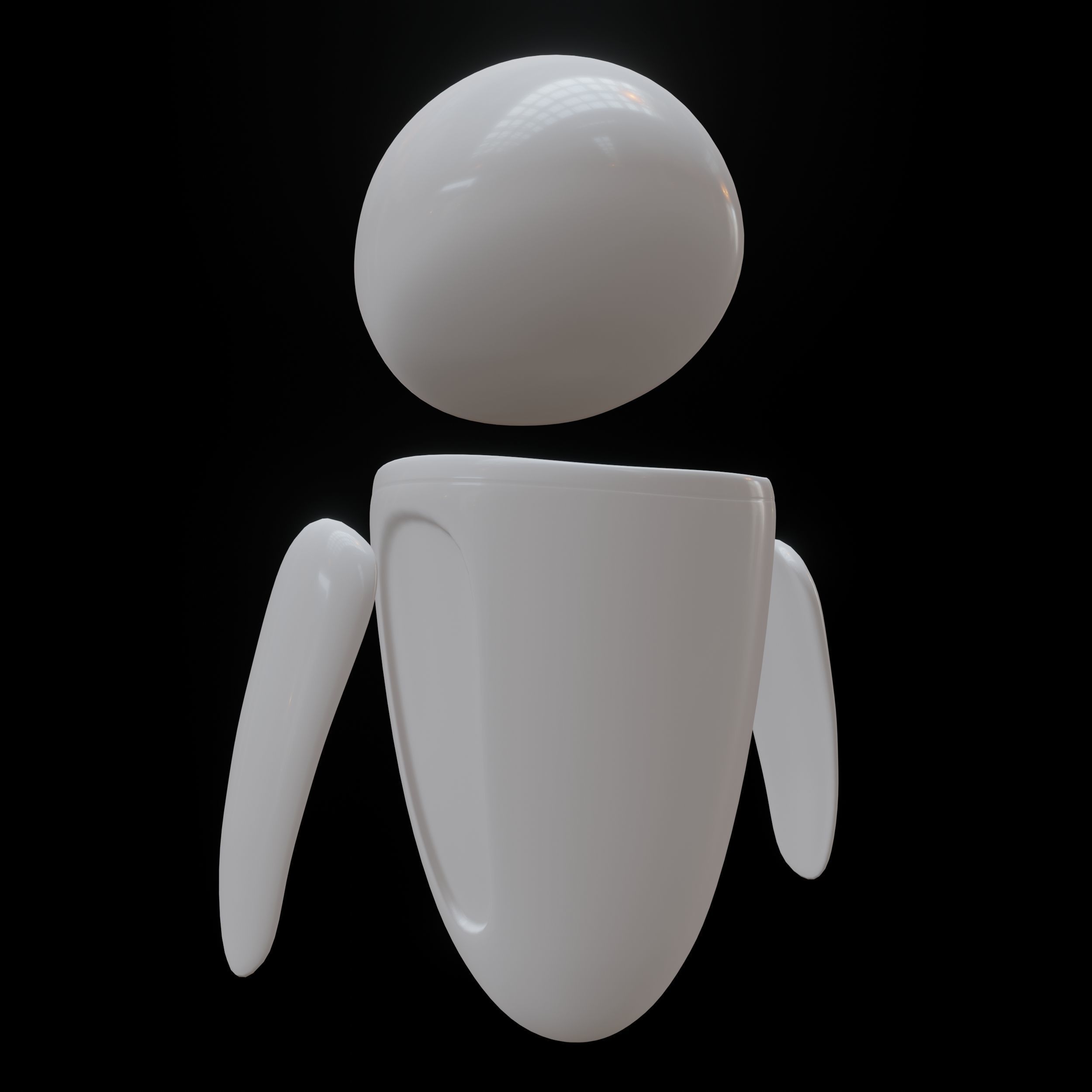 Eva - Wall-E Low-poly 3D model_8