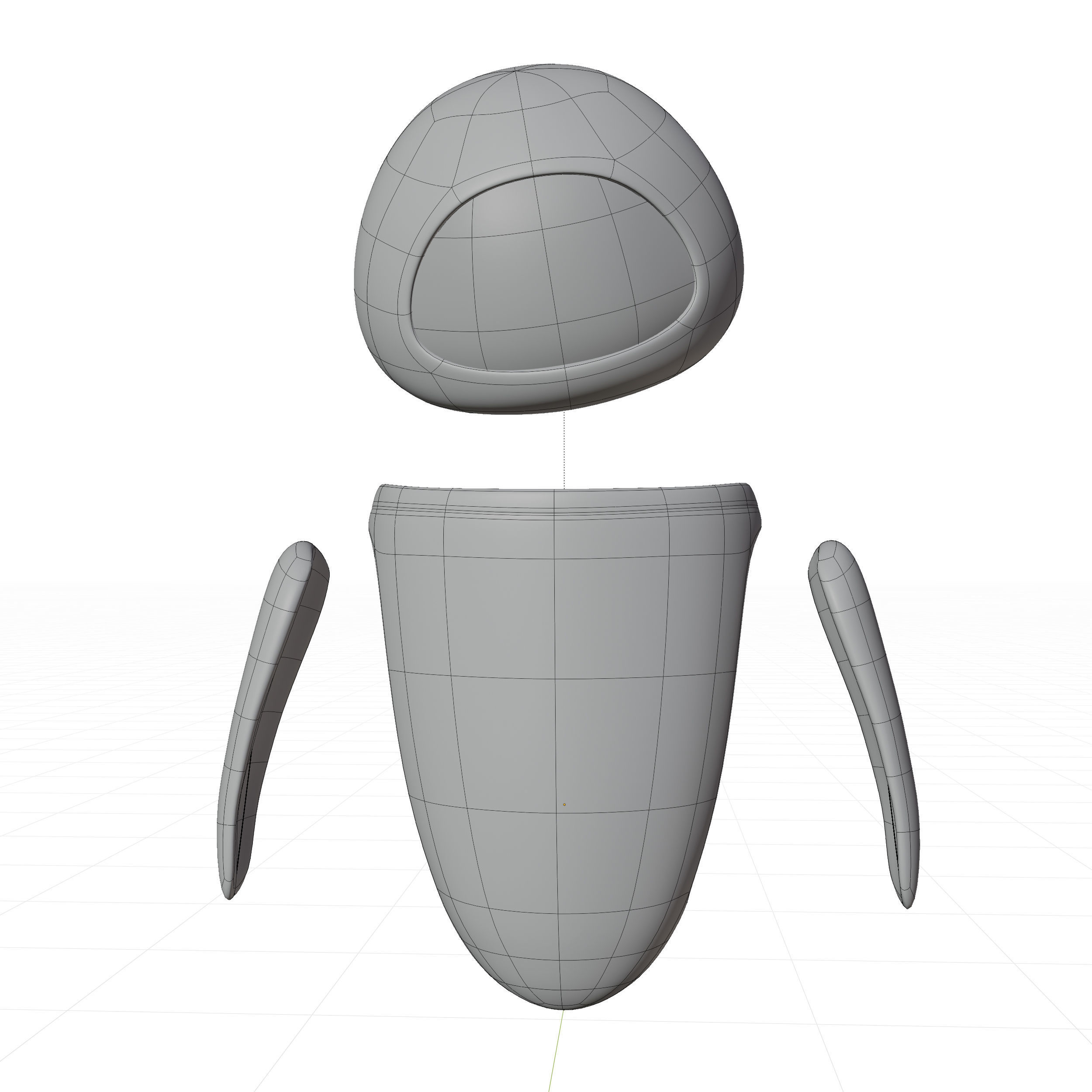 Eva - Wall-E Low-poly 3D model_1