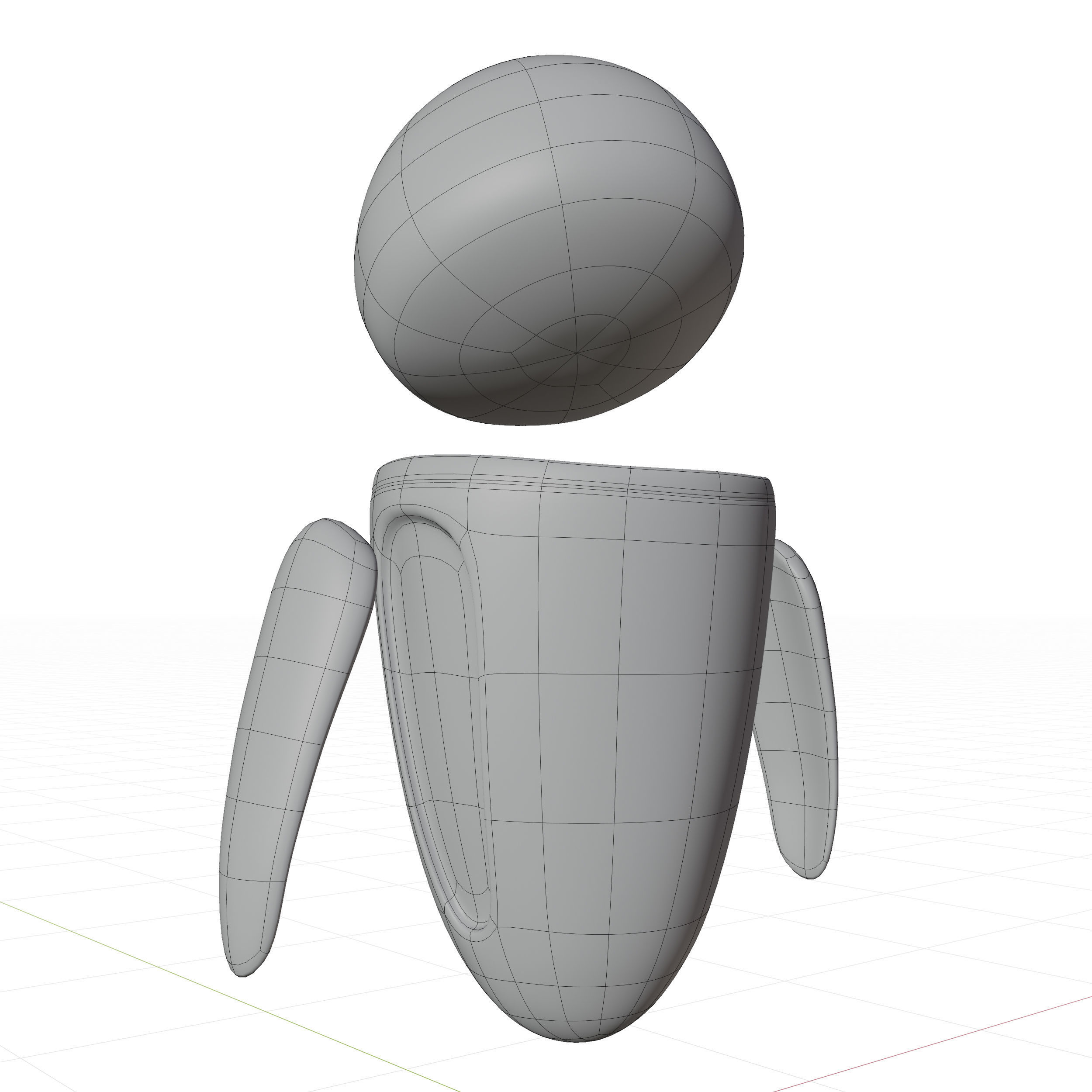 Eva - Wall-E Low-poly 3D model_9