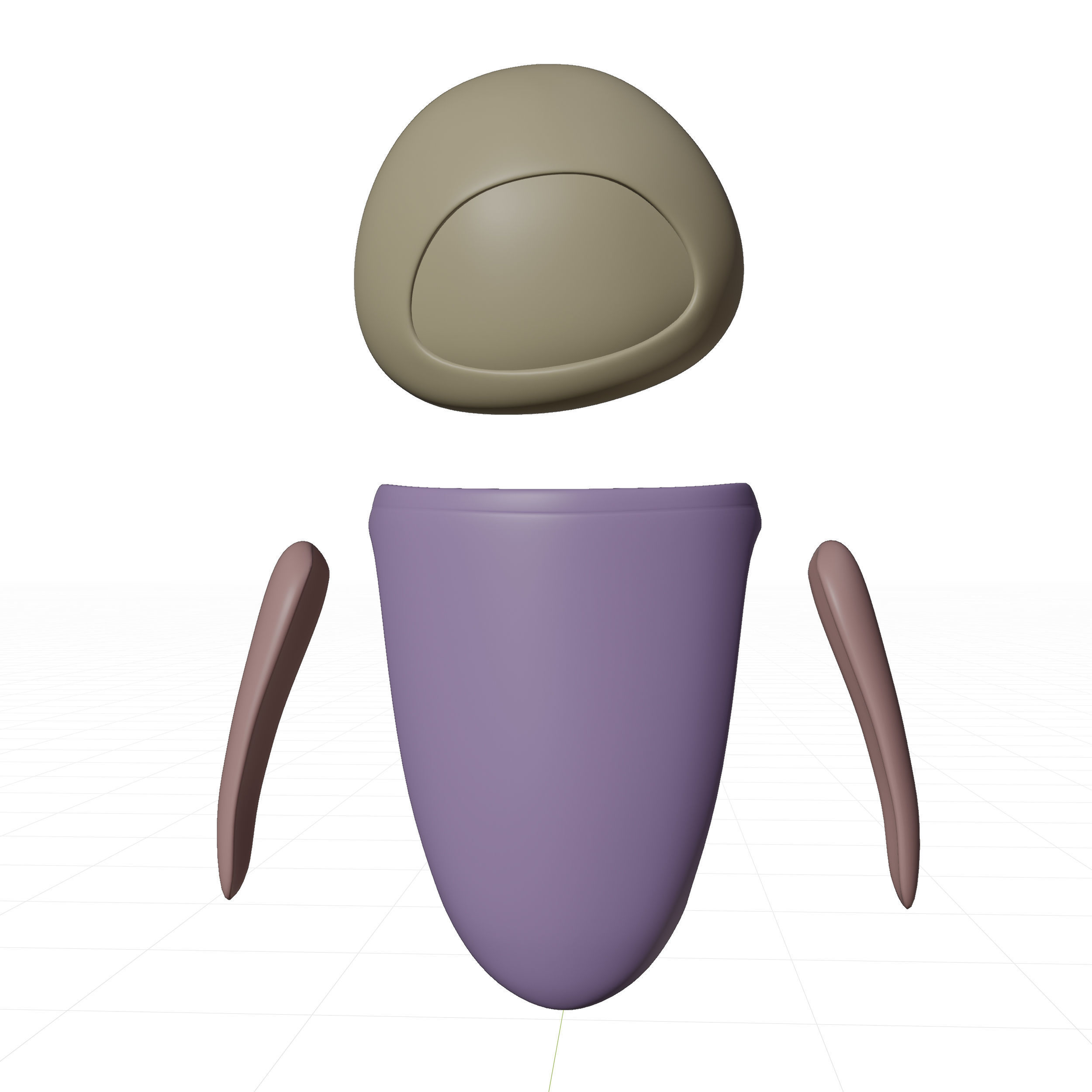 Eva - Wall-E Low-poly 3D model_2