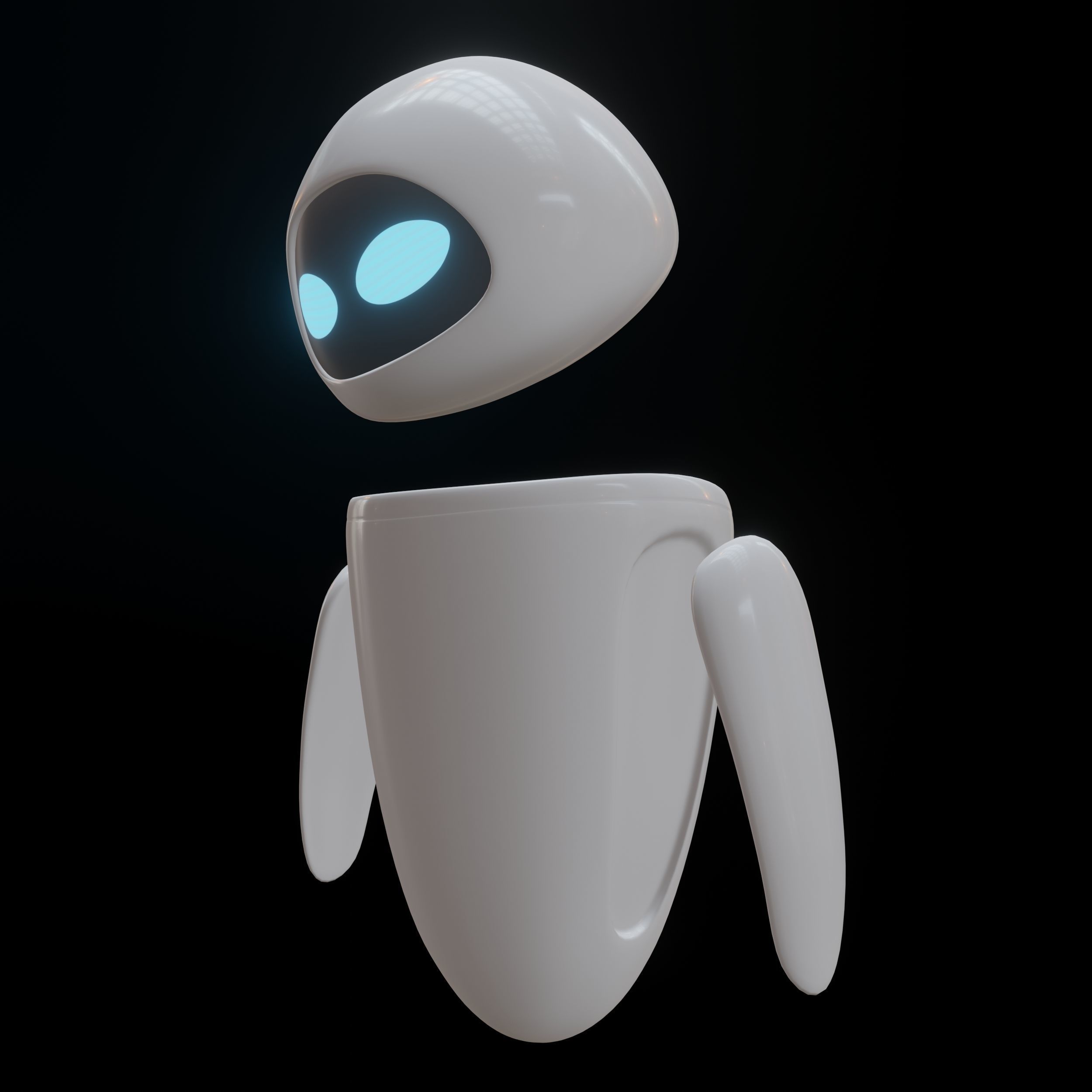 Eva - Wall-E Low-poly 3D model_3