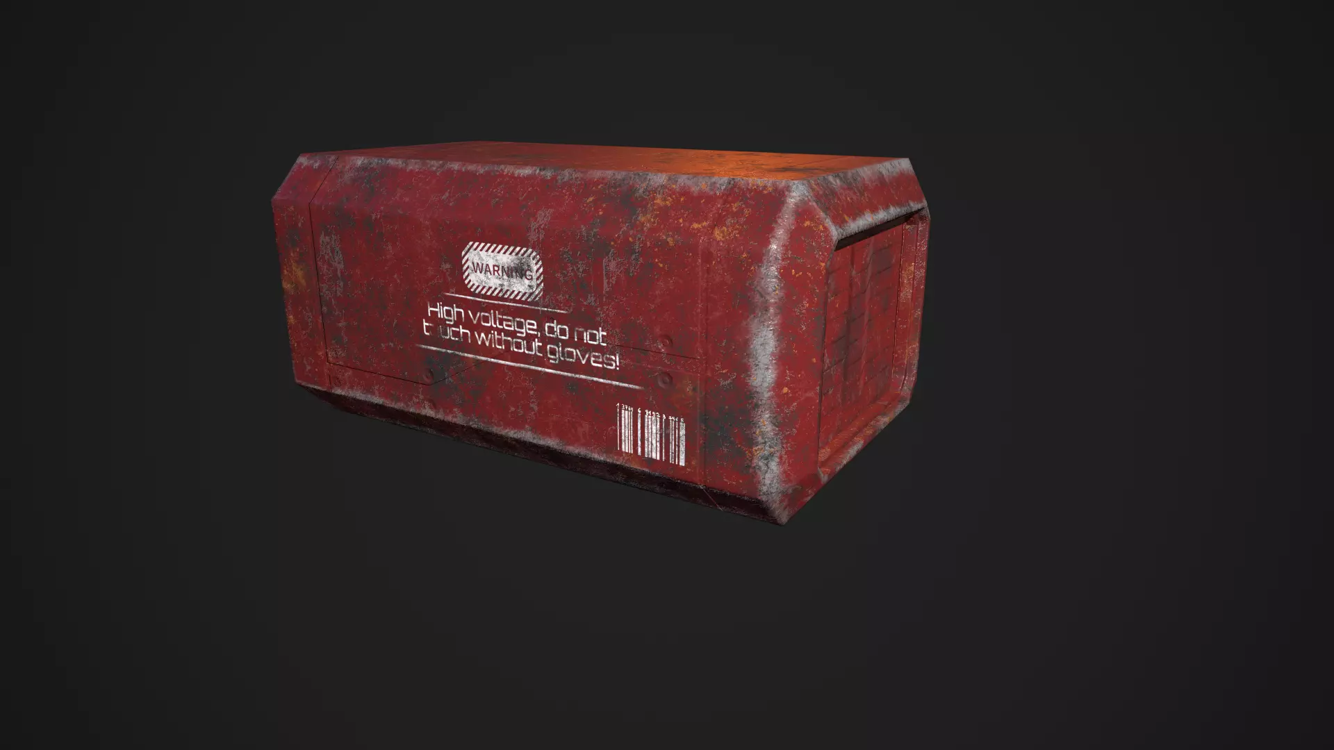 PowerCell rusty box Free low-poly 3D model