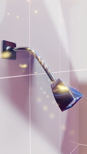 Regadera Helvex Low-poly 3D model