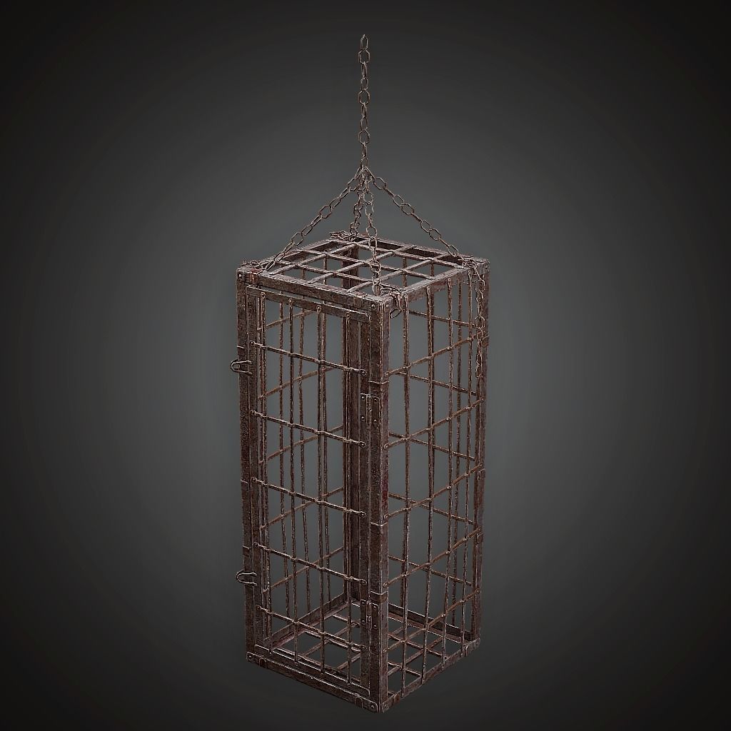 3D model MVL Dungeon Hanging Cage PBR Game Ready VR / AR / lowpoly