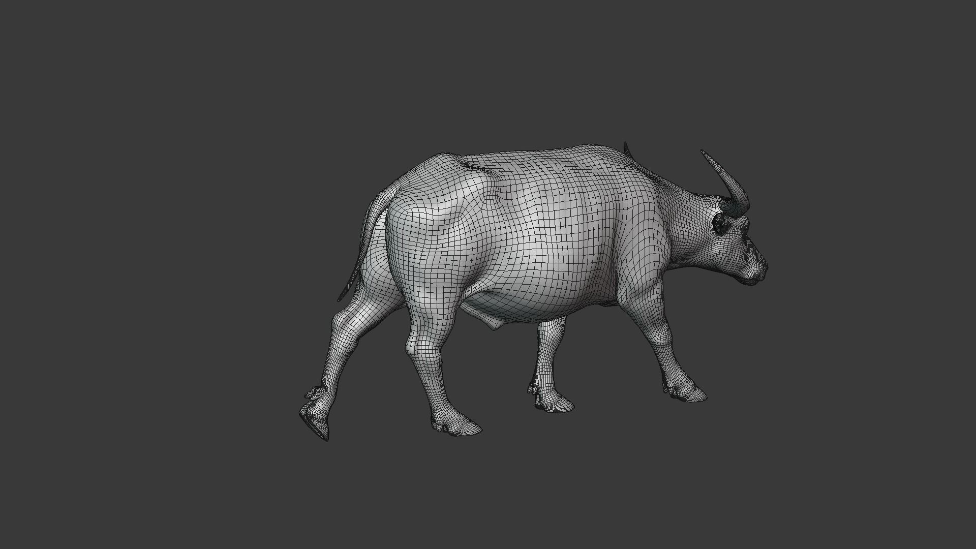 Asian buffalo - Water buffalo Animated 3D model_15