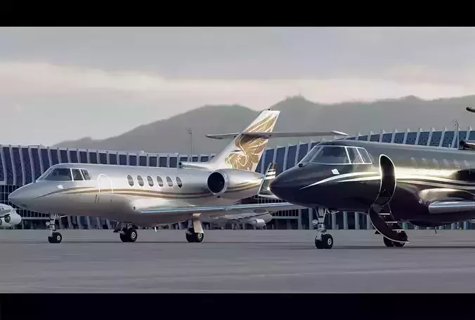 Hawker 900XP 3D model