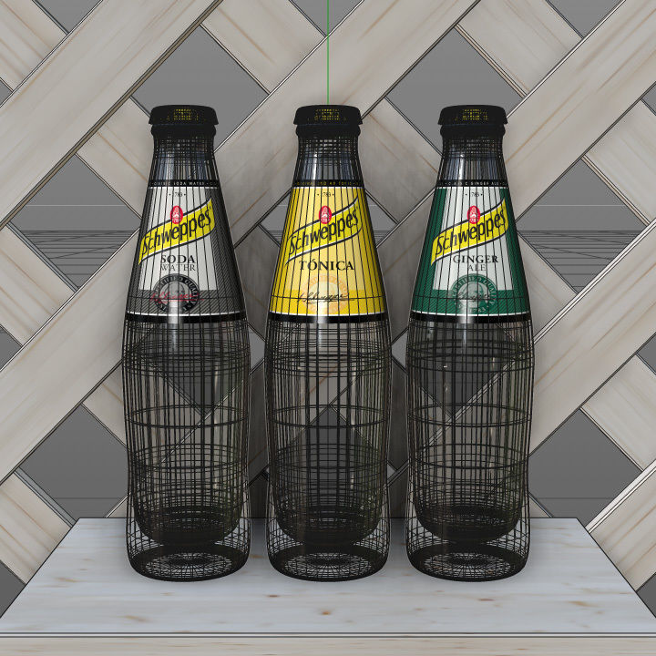 Schweppes - Bottles collection pack - bundle 3D model_7
