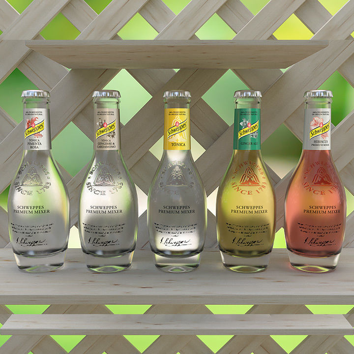 Schweppes - Bottles collection pack - bundle 3D model_3