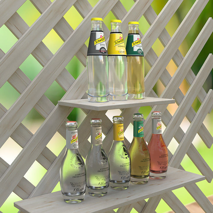Schweppes - Bottles collection pack - bundle 3D model_1
