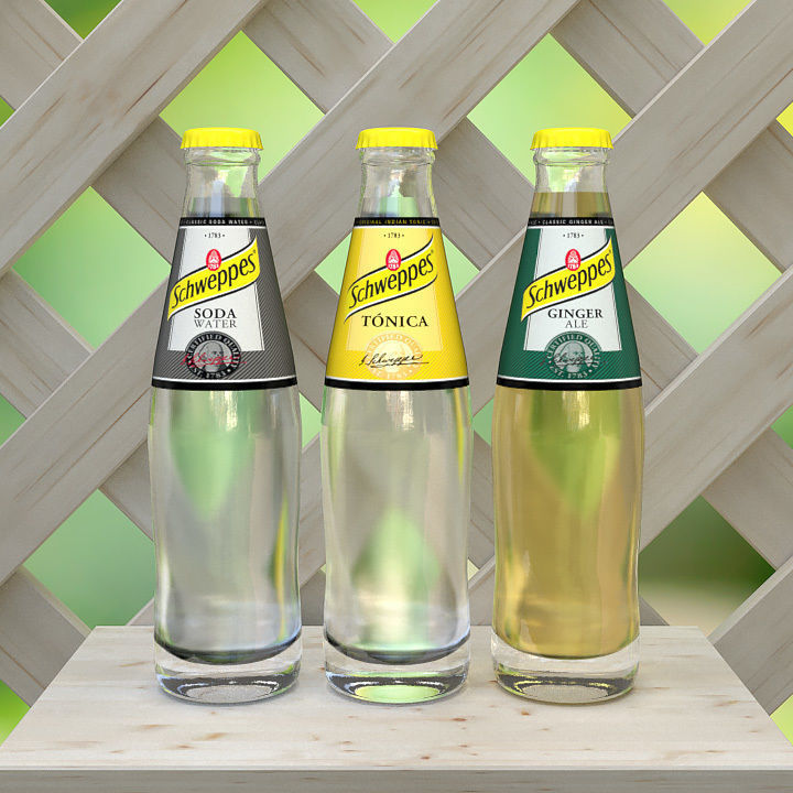 Schweppes - Bottles collection pack - bundle 3D model_4