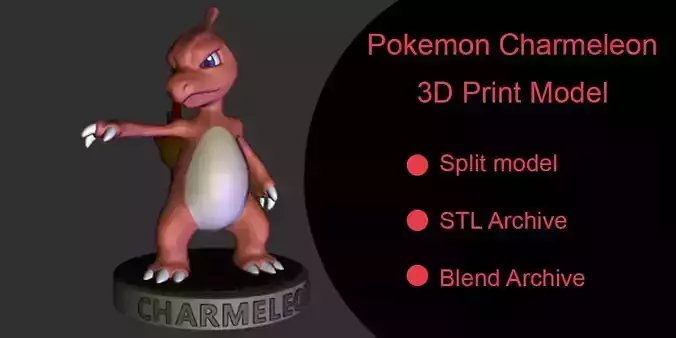 Pokemon Charmeleon 3D print model