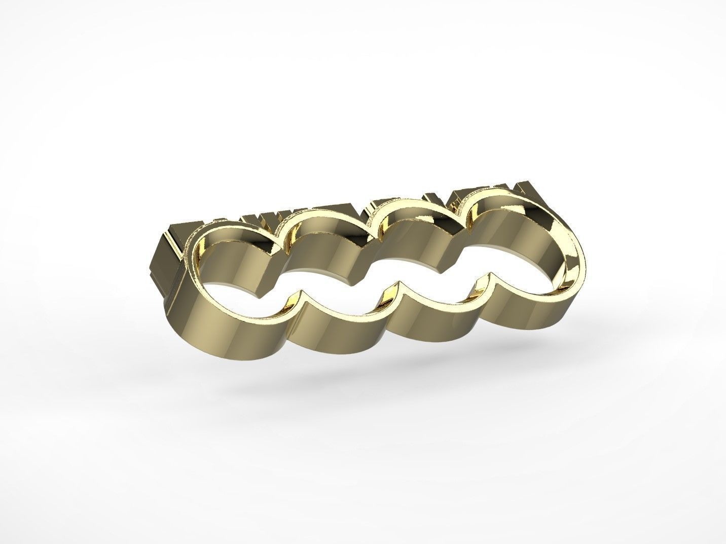 GAME OVER Cosplay Faux Brass Knuckles 3D print model_1