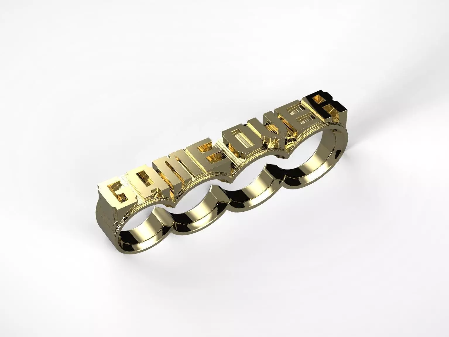GAME OVER Cosplay Faux Brass Knuckles 3D print model_0