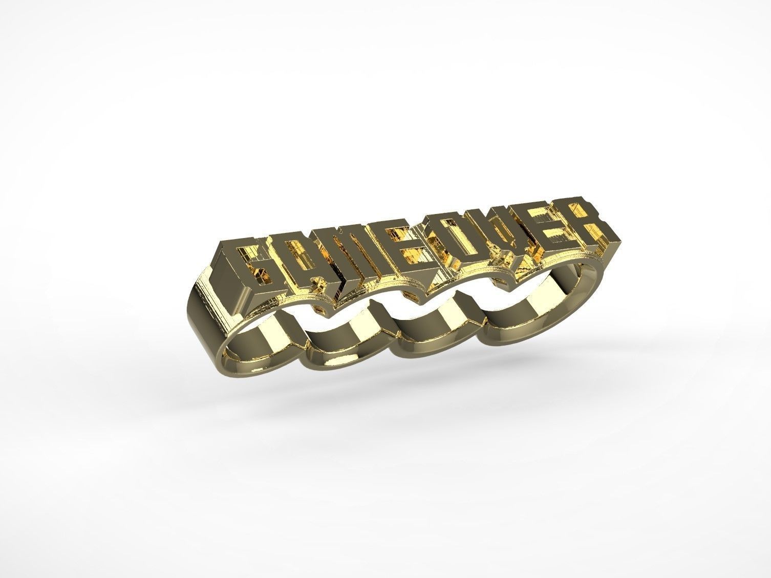 GAME OVER Cosplay Faux Brass Knuckles 3D print model_3