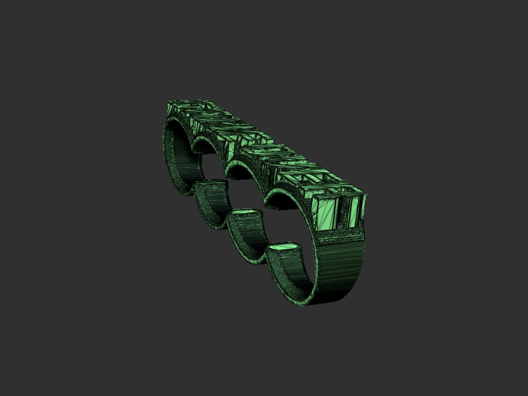 GAME OVER Cosplay Faux Brass Knuckles 3D print model_7