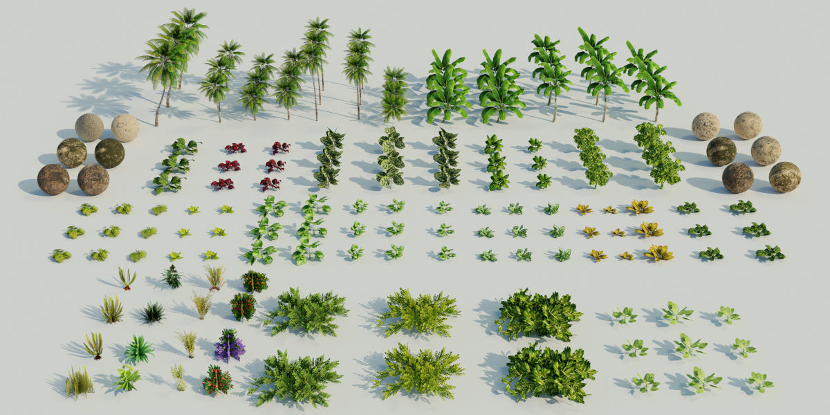 Ultimate Tropical Collection Low-poly 3D model_3