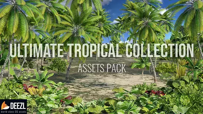 Ultimate Tropical Collection Low-poly 3D model