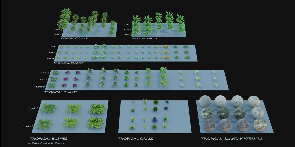 Ultimate Tropical Collection Low-poly 3D model_4