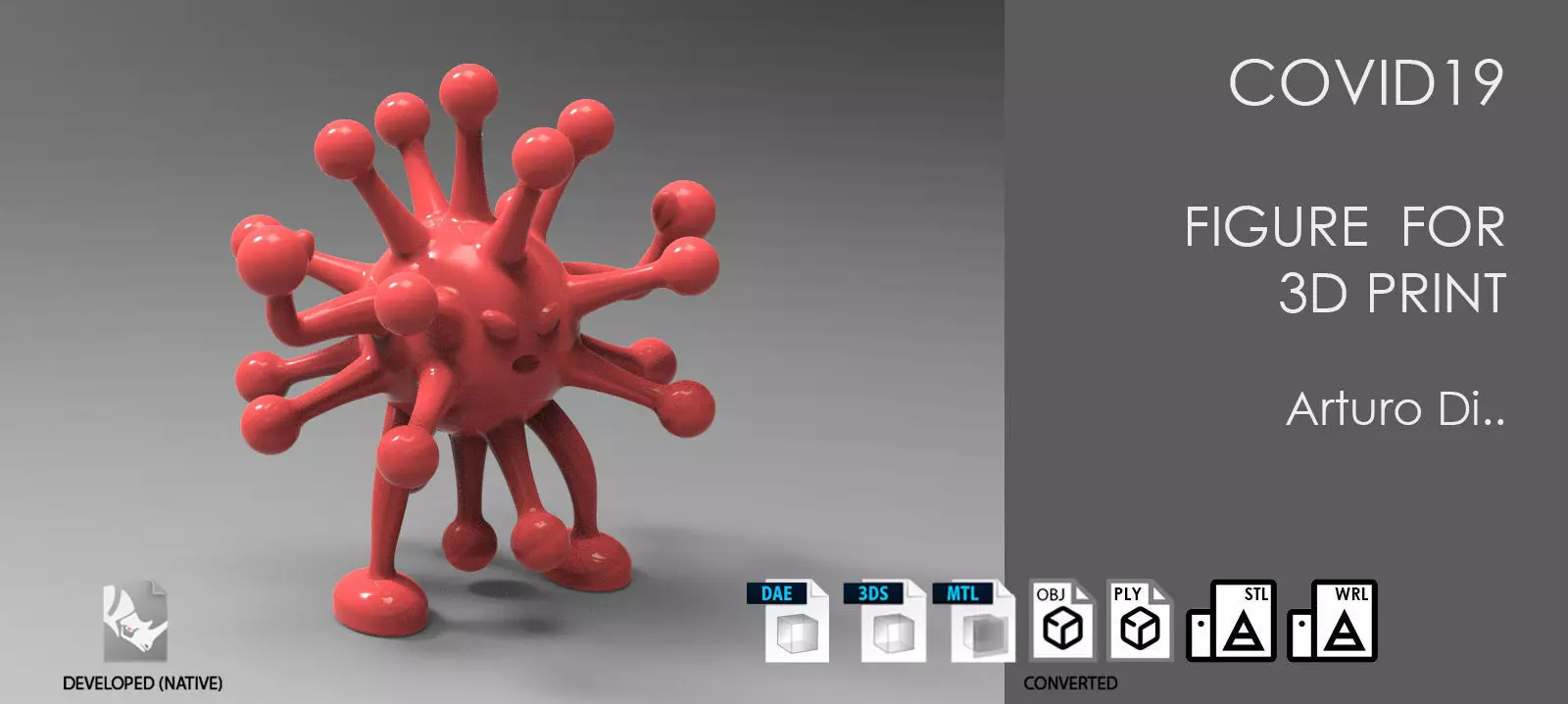 Covid19 toy Figure 3D print model