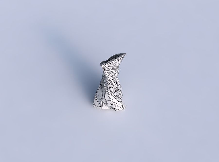 Vase twist puffy tappered triangle with twisted random triang... 3D print model_6