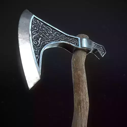 Viking Axe Low-poly 3D model
