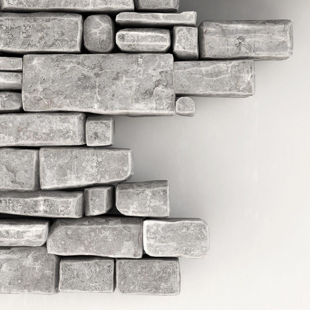 Wall stone clincer rock decor n2 3D model_6