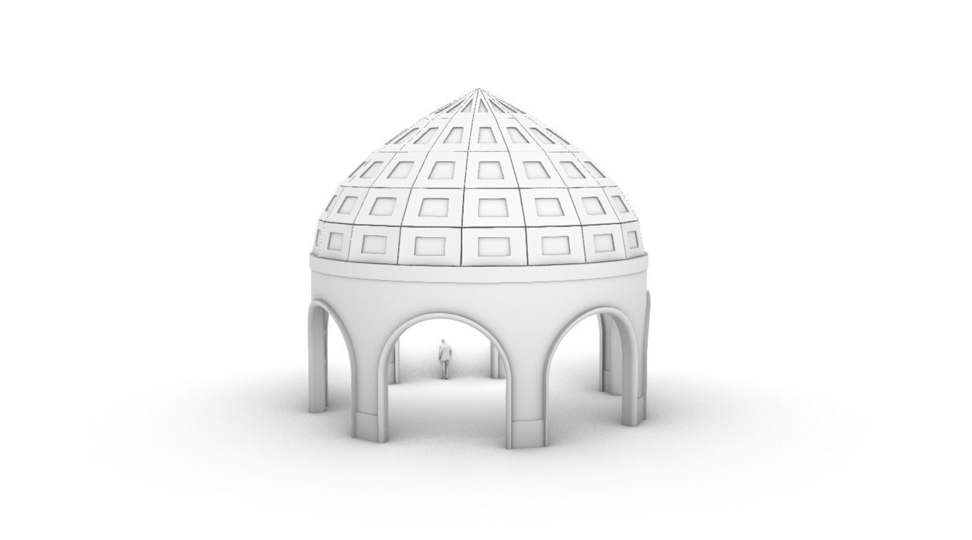 Dome Temple v2 3D model_28
