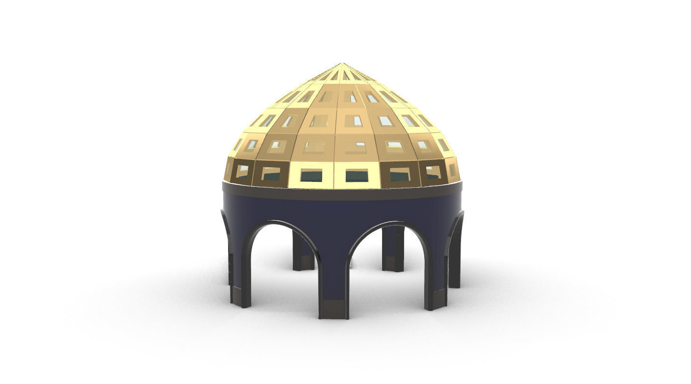Dome Temple v2 3D model_12