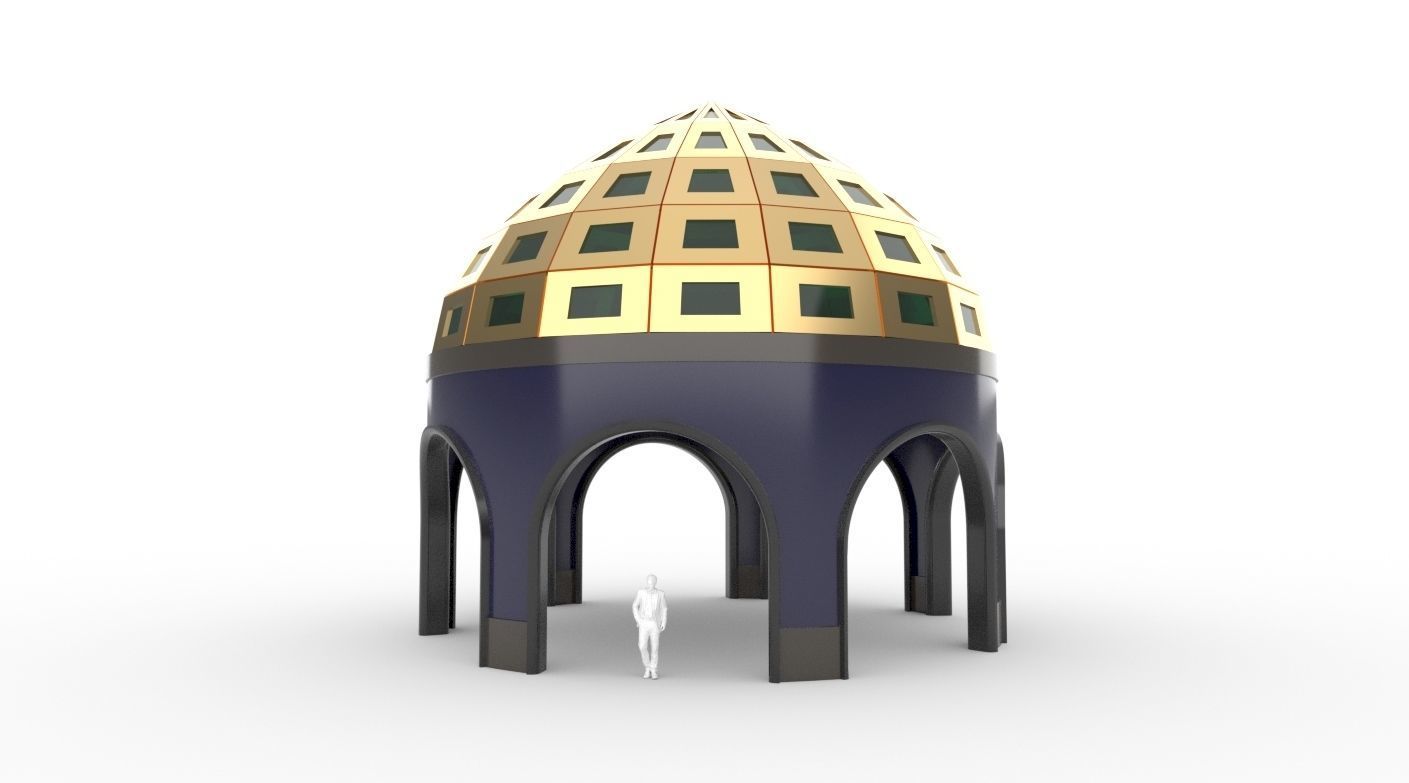 Dome Temple v2 3D model_1