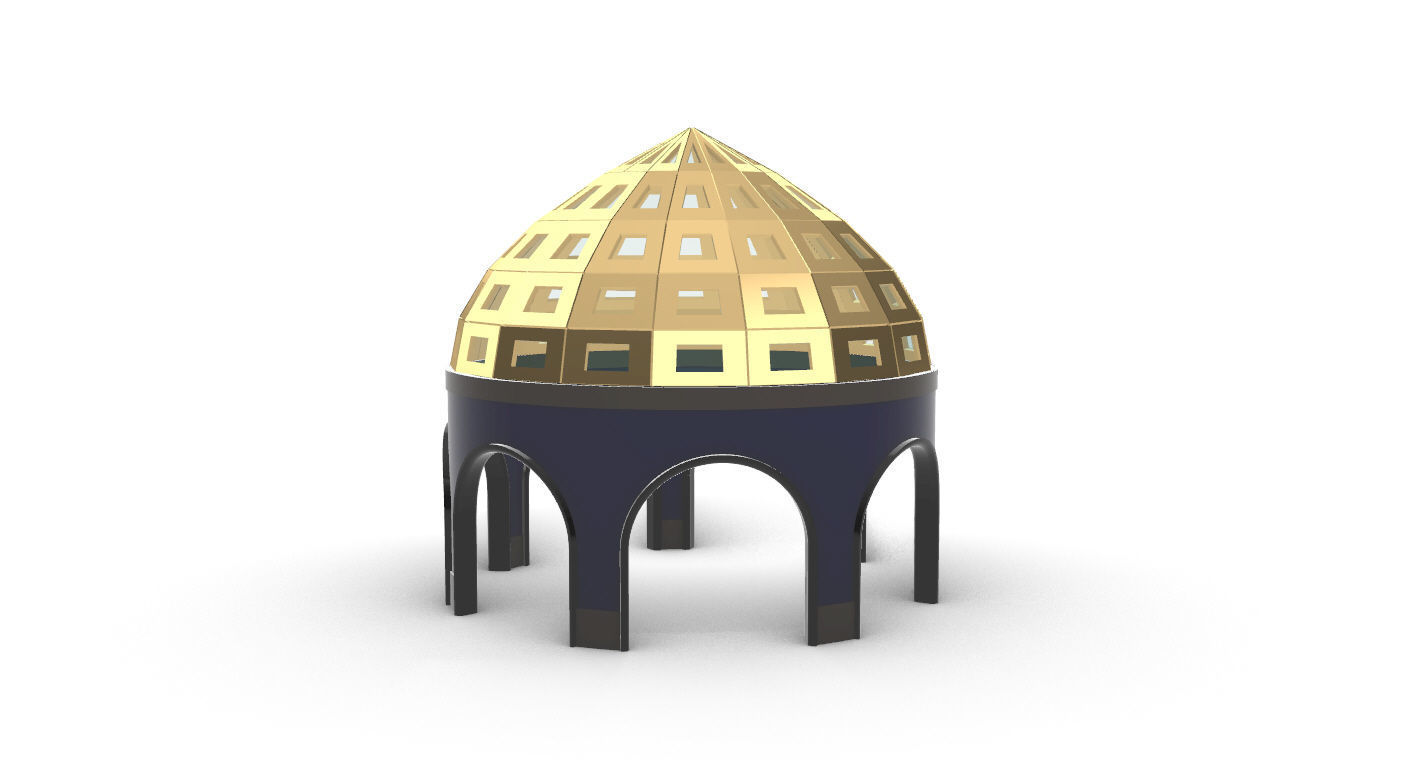 Dome Temple v2 3D model_11