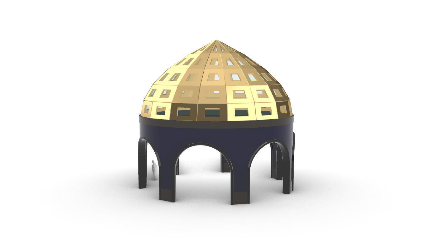 Dome Temple v2 3D model_9