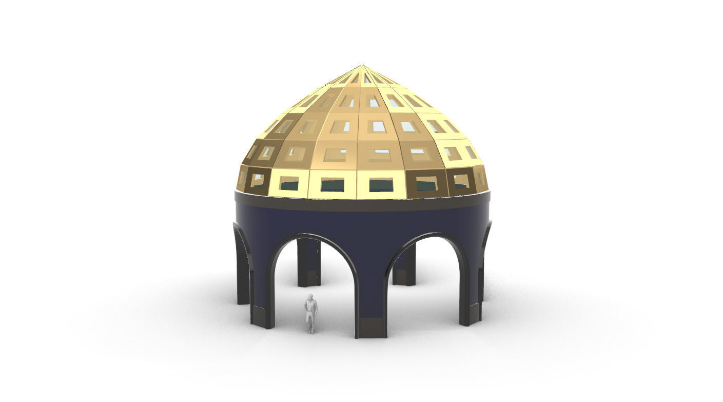 Dome Temple v2 3D model_6